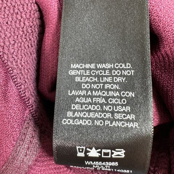 Embrace Your Curves Women Floral One Piece Bathing Swimsuit Burgundy XL 16/18 - Picture 8 of 9